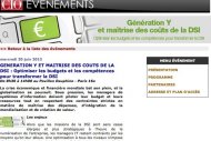 Conférence CIO : Génération Y et maîtrise des coûts de la DSI Conférence CIO : Génération Y et maîtrise des coûts de la DSI