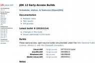 Les premires builds JDK 13 disponibles