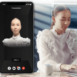 Vodafone travaille avec la start-up Matsuko pour exp�rimenter la premi�re plateforme de communication holographique. (Cr�dit Vodafone)