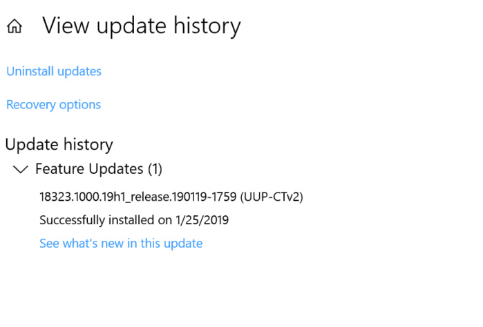 Windows 10 MAJ Avril 2019